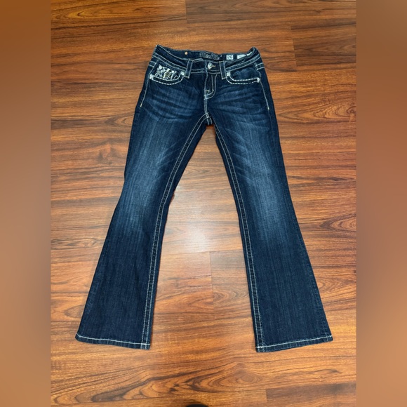 Miss Me Dark Blue Flare Jeans – Embellished Pockets Size: 26 | Miss Me - Picture 4 of 13